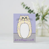 briefkaart "Gele kat" (Staand voorkant)