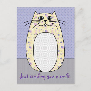 briefkaart "Gele kat"