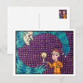briefkaart "Gele zijderupsen" (Voorkant / Achterkant)