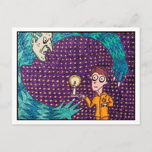 briefkaart "Gele zijderupsen" (Voorkant)