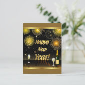 Briefkaart gelukkig nieuwjaar (Staand voorkant)