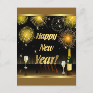 Briefkaart gelukkig nieuwjaar