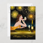 Briefkaart gelukkig nieuwjaar (Voorkant / Achterkant)