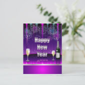 Briefkaart gelukkig nieuwjaar (Staand voorkant)