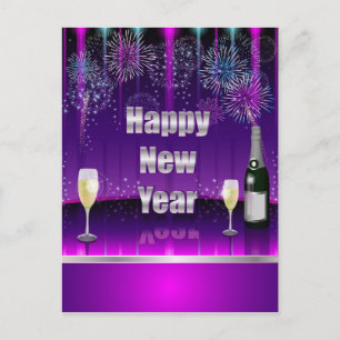 Briefkaart gelukkig nieuwjaar