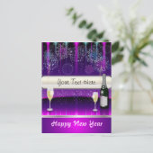 Briefkaart gelukkig nieuwjaar (Staand voorkant)