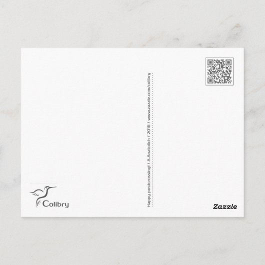 Briefkaart "Gelukkige Postcrossing! " (Achterkant)