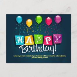 briefkaart, gelukkige verjaardag briefkaart