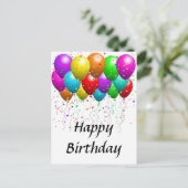 Briefkaart- Gelukkige Verjaardag Feestdagenkaart (Staand voorkant)