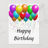 Briefkaart- Gelukkige Verjaardag Feestdagenkaart (Voorkant)