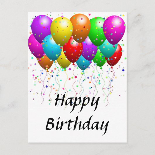 Briefkaart- Gelukkige Verjaardag Feestdagenkaart (Voorkant)