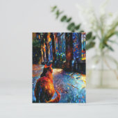 Briefkaart gember Kat (Staand voorkant)