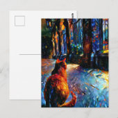 Briefkaart gember Kat (Voorkant / Achterkant)