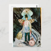 Briefkaart Gemengde Media Collage na kaart (Voorkant / Achterkant)