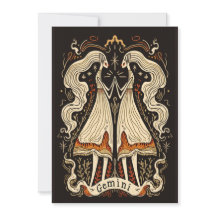Briefkaart - Gemini Celestial Zodiac Art