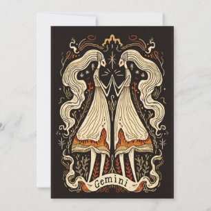 Briefkaart - Gemini Celestial Zodiac Art