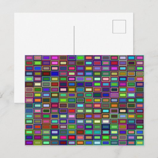 Briefkaart Geneste rechthoeken (Voorkant / Achterkant)