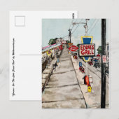 briefkaart "Genève-On-The-Lake Street Uitzicht" (Voorkant / Achterkant)