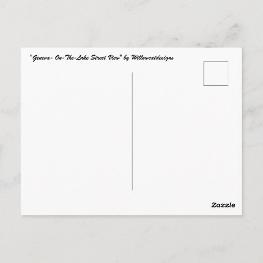 briefkaart "Genève-On-The-Lake Street Uitzicht" (Achterkant)
