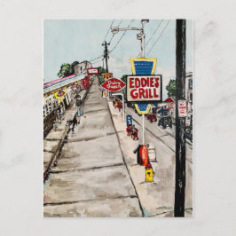 briefkaart "Genève-On-The-Lake Street Uitzicht"