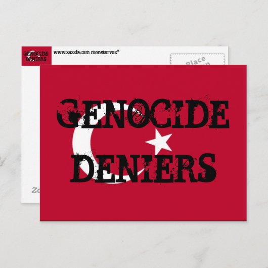 Briefkaart Genocide Deniers (Voorkant / Achterkant)