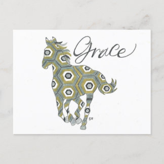 Briefkaart Geometric Grace Horse van Sherry Jarvis