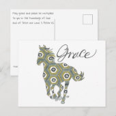 Briefkaart Geometric Grace Horse van Sherry Jarvis (Voorkant / Achterkant)