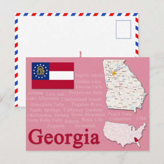 Briefkaart "Georgia" (Voorkant / Achterkant)