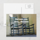 briefkaart "Gepensioneerd en nog steeds springend" (Voorkant / Achterkant)