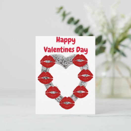 Briefkaart German Happy Valentines Day (Staand voorkant)