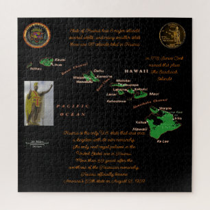 Briefkaart geschiedenis Hawaiiaanse eilanden Legpuzzel