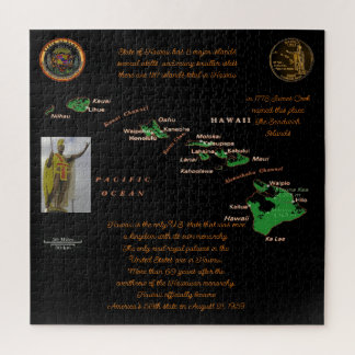 Briefkaart geschiedenis Hawaiiaanse eilanden Legpuzzel
