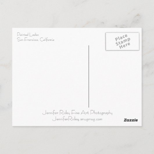 Briefkaart geverfde dames (Achterkant)