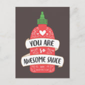 Briefkaart geweldige saus Valentijn (Voorkant)
