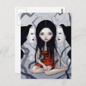 briefkaart "Gezichtloze spoken" (Voorkant / Achterkant)