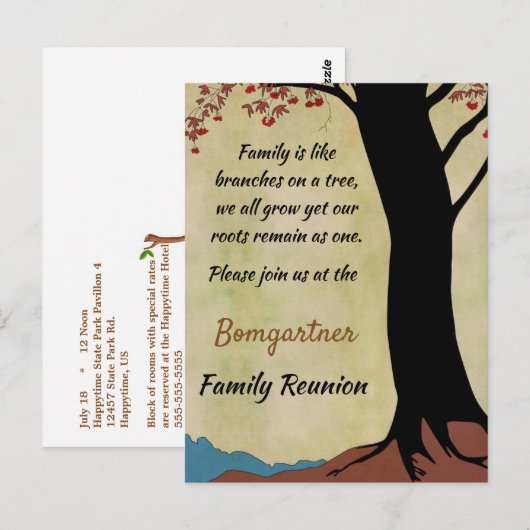 Briefkaart gezinshereniging (Voorkant / Achterkant)