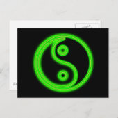 Briefkaart Ggloed Green Yin Yang (Voorkant / Achterkant)