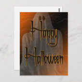 Briefkaart Ghosted Happy Halloween (Voorkant / Achterkant)
