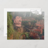 Briefkaart Giant Buddha in Leshan, Chengdu in Chin (Voorkant / Achterkant)