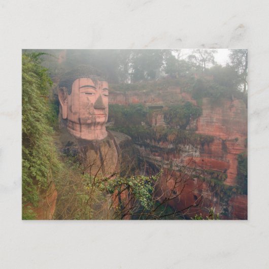 Briefkaart Giant Buddha in Leshan, Chengdu in Chin (Voorkant)