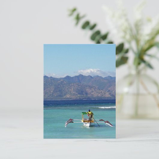 Briefkaart Gilli Islands Boat (Staand voorkant)
