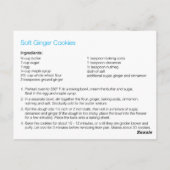 Briefkaart Ginger Cookies Recipe Card (Achterkant)
