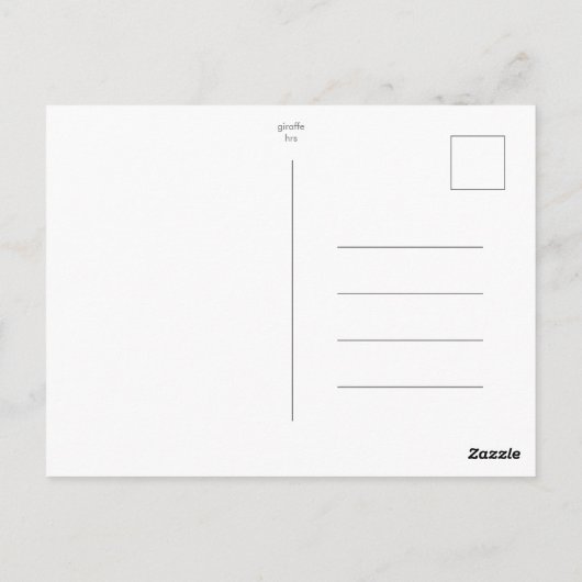 briefkaart _ giraf (Achterkant)