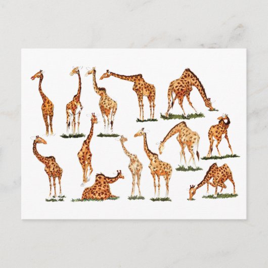 briefkaart "GIRAFFE" (Voorkant)