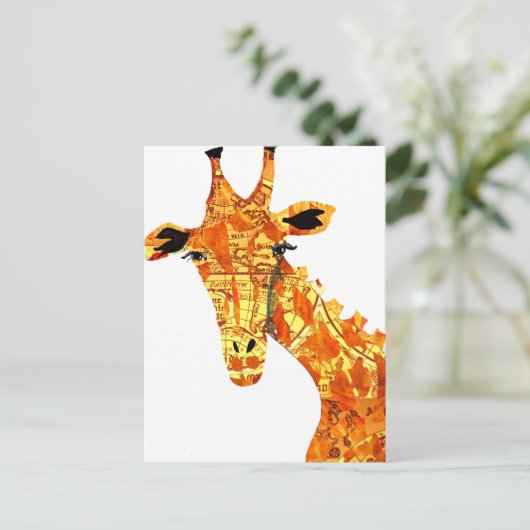 Briefkaart Giraffe toewijzen (Staand voorkant)