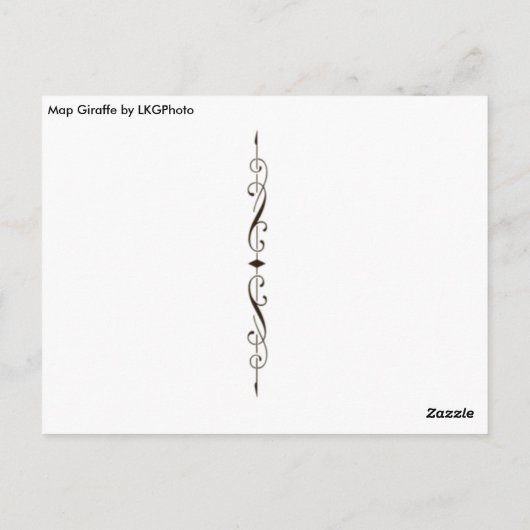 Briefkaart Giraffe toewijzen (Achterkant)