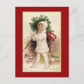  BRIEFKAART "GIRL AND TREE" (Voorkant)