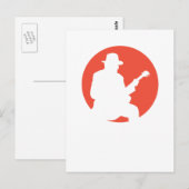 briefkaart gitarist silhouet (Voorkant / Achterkant)