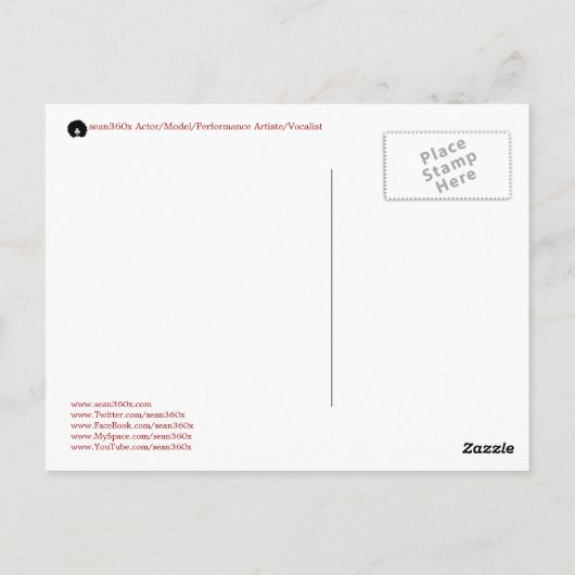 Briefkaart GLAM GOLD (Achterkant)