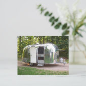 Briefkaart  glanzend aluminium AS caravel Trailer (Staand voorkant)
